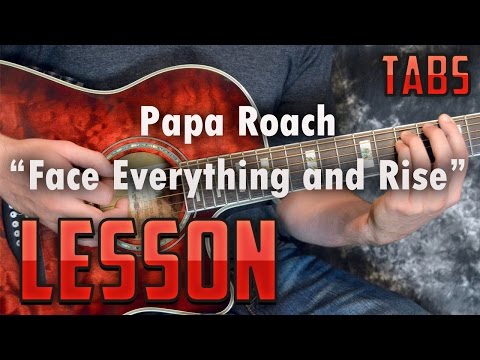 Papa Roach-Face Everything and Rise- Acoustic Guitar Lesson-Tutorial-How to Play-Tabs