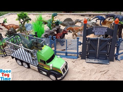 Toy Dinosaur Park Adventure - Learn Dinosaur Toys Names For Kids Video