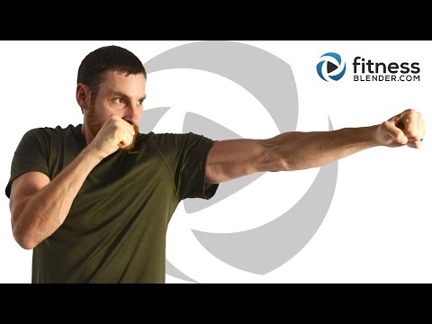 50 Minute Cardio Kickboxing & Abs Workout for Stress Relief & Fat Burning Cardio