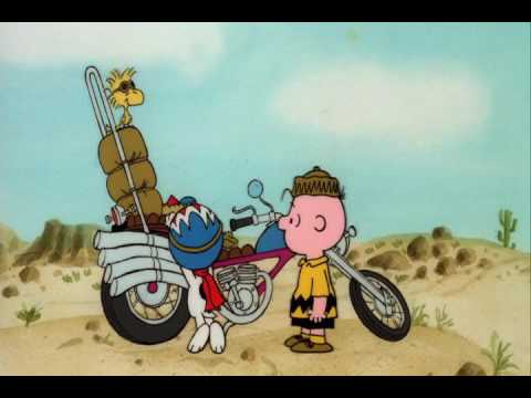 Snoopy on a Motorcycle