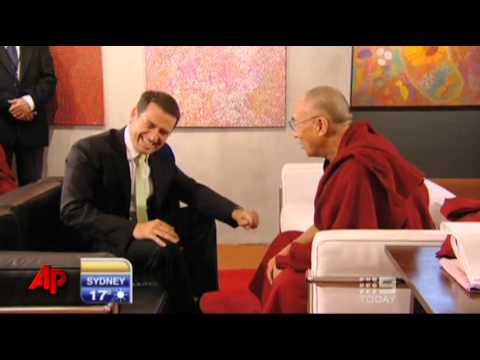 Raw Video: Anchor's Dalai Lama Joke Falls Flat
