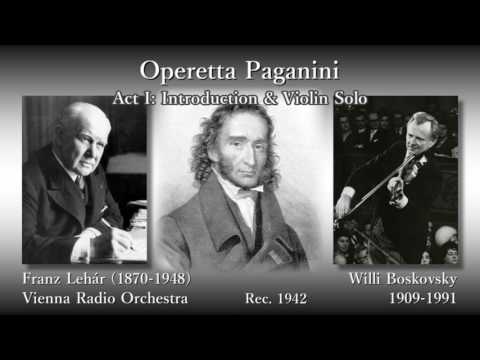 Lehár: Introduction & Violin Solo (Paganini), Boskovsky (1942) レハール 序奏とバイオリン・ソロ ボスコフスキー