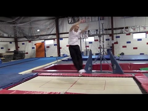 TRAMPOLINE TUTORIAL:  SWIVEL HIPS VS. TOOTSIE ROLL - Gymnastics Lessons Tutorials How to Do Learn