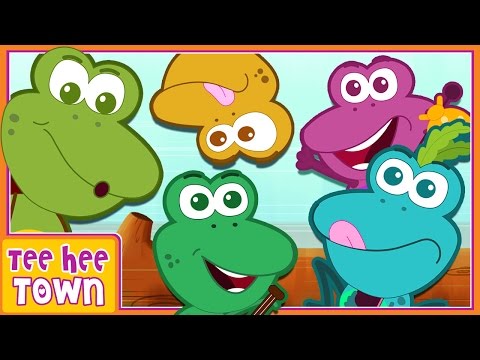Five Little Speckled Frogs | Nursery Rhymes And Kids Songs By Teehee Town