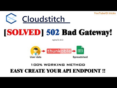 [ Solved ] Cloudstitch 502 Bad Gateway | 100% working method.