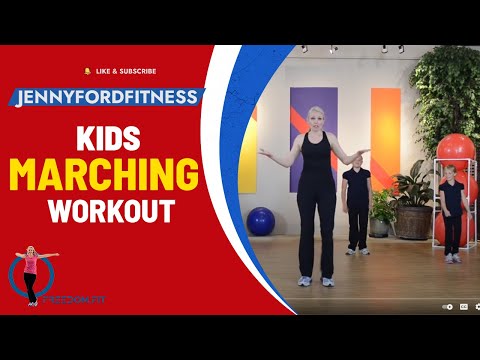 KIDS Marching WORKOUT 2 of 2 FITNESS EXERCISE - JENNY FORD