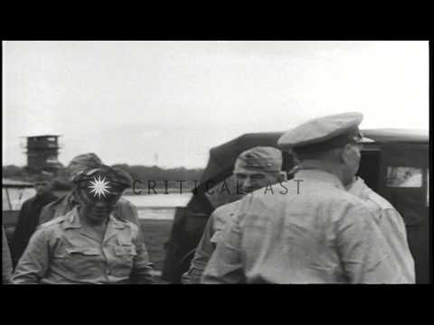 U.S. Army Chief of Staff, George C. Marshall, visits 6th Army Headquarters during...HD Stock Footage