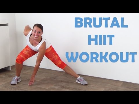 HIIT Workout for Fat Loss – 20 Minute Brutal HIIT Training at Home – No Equipment