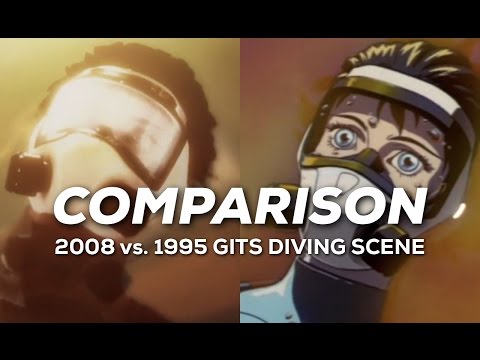 Ghost in the Shell | 2008 vs. 1995 Diving Scene Comparison