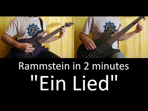 43) Rammstein - Ein Lied (guitar & bass lesson + tab | cover HD)