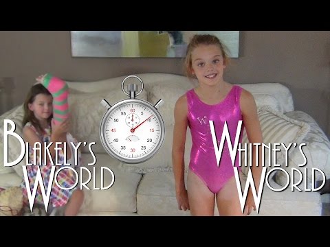60 Second Leotard Challenge | Whitney and Blakely