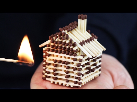 How to Make a Match House Without Glue and Burn it Down