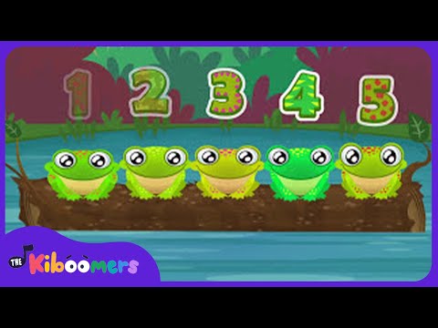 Five Green and Speckled Frogs | Songs for Kids | Nursery Rhymes | The Kiboomers
