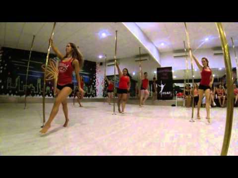 Roar Pole Fitness - beginner 1 routine - pole dancing next level!