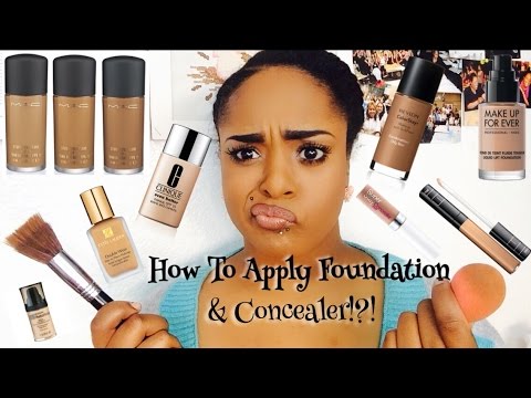 ❤️How To Apply Foundation & Concealer!?! ❤️Step by step for beginners! (Also How To Set Your Face)