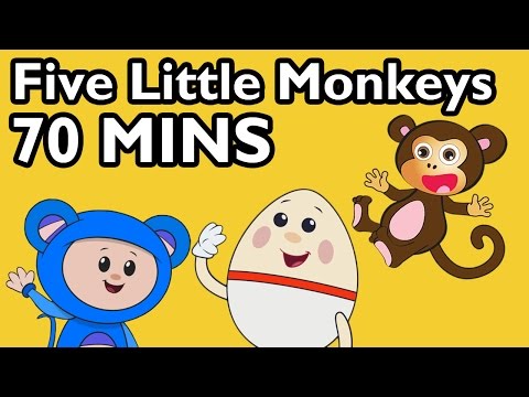 Five Little Monkeys Jumping on the Bed! and More | 52 Nursery Rhyme Cartoons from Mother Goose Club