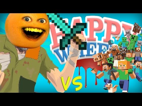 Annoying Orange Plays - HAPPY WHEELS vs MINECRAFT #3