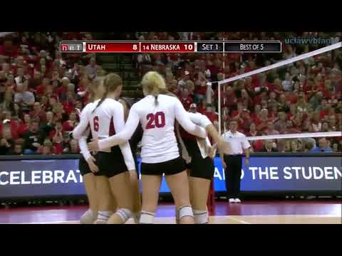 Utah vs Nebraska - NCAA Women's Volleyball Tournament 2nd Round (Dec 6th 2014)